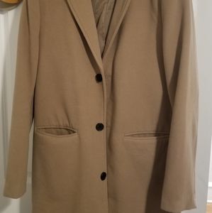 Single Breasted Wool Mix Overcoat